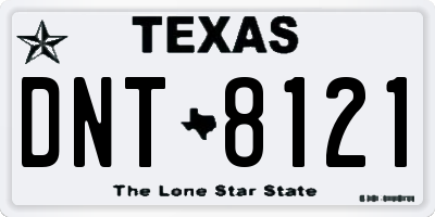 TX license plate DNT8121