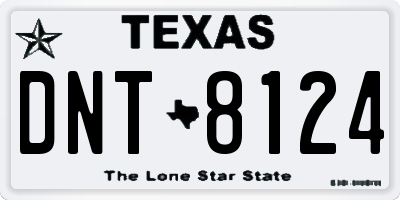 TX license plate DNT8124
