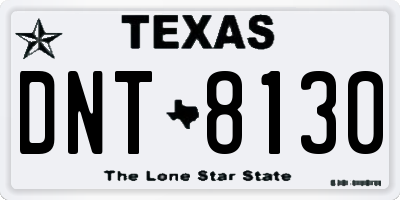 TX license plate DNT8130