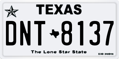 TX license plate DNT8137