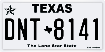 TX license plate DNT8141