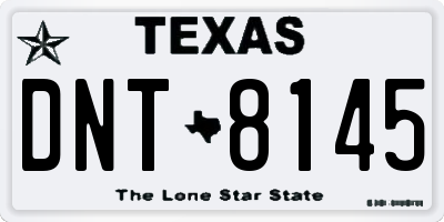 TX license plate DNT8145