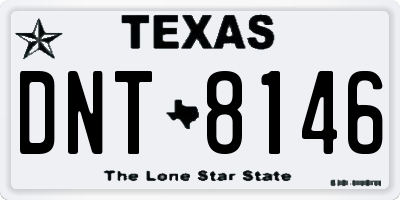 TX license plate DNT8146