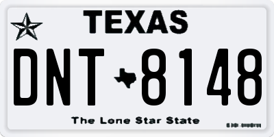 TX license plate DNT8148