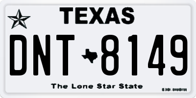 TX license plate DNT8149
