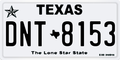 TX license plate DNT8153
