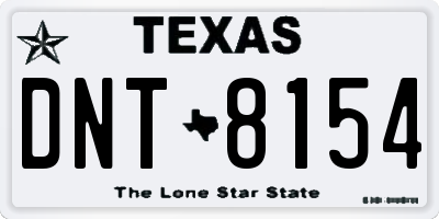TX license plate DNT8154