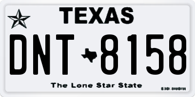 TX license plate DNT8158