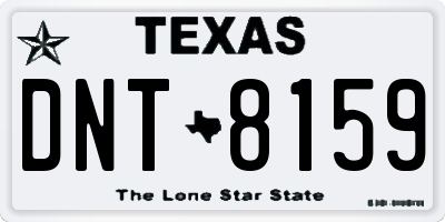 TX license plate DNT8159