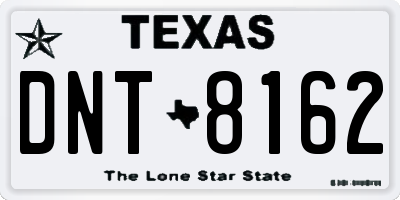 TX license plate DNT8162