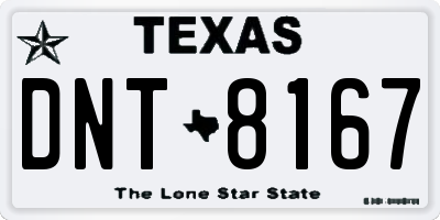 TX license plate DNT8167