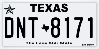TX license plate DNT8171