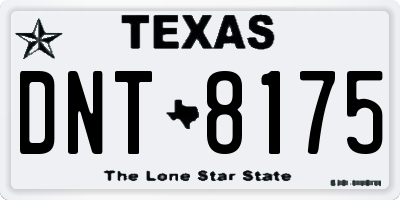 TX license plate DNT8175