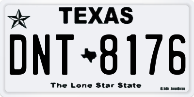 TX license plate DNT8176