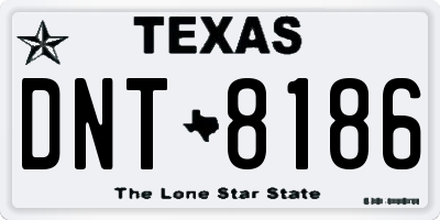 TX license plate DNT8186
