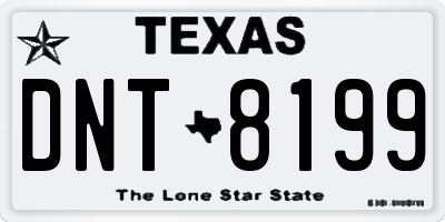 TX license plate DNT8199