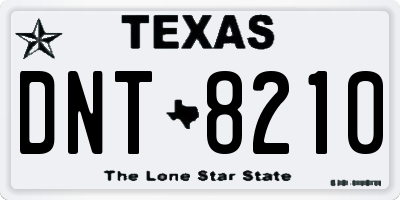 TX license plate DNT8210