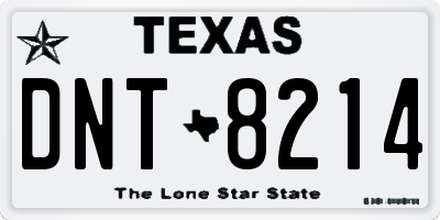 TX license plate DNT8214