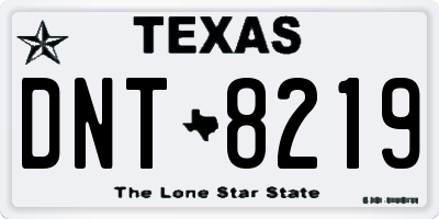 TX license plate DNT8219