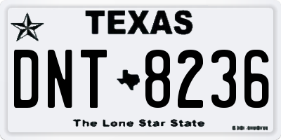 TX license plate DNT8236