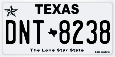 TX license plate DNT8238