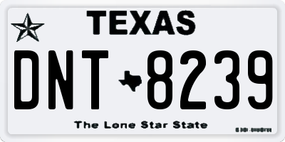 TX license plate DNT8239
