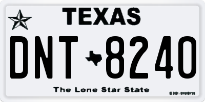 TX license plate DNT8240