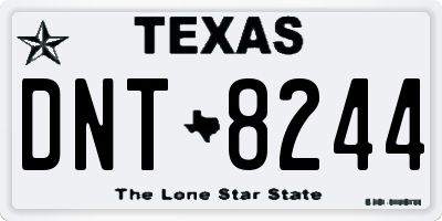 TX license plate DNT8244