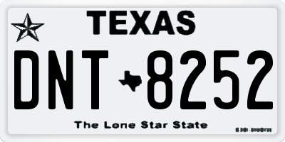 TX license plate DNT8252
