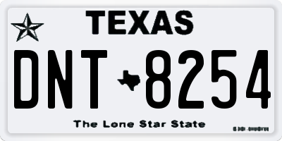 TX license plate DNT8254