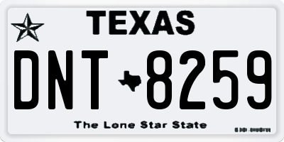 TX license plate DNT8259