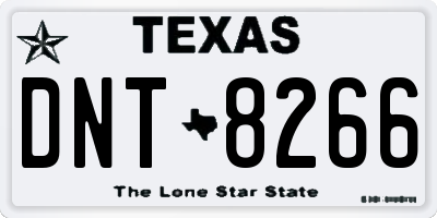 TX license plate DNT8266