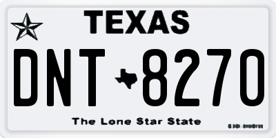 TX license plate DNT8270