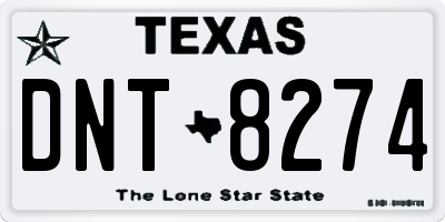 TX license plate DNT8274