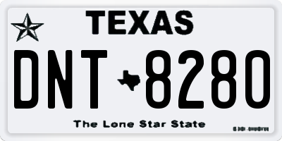 TX license plate DNT8280