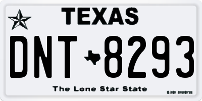 TX license plate DNT8293