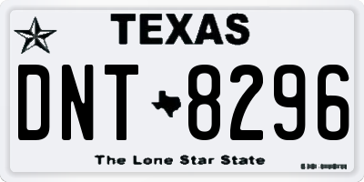 TX license plate DNT8296