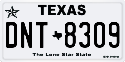 TX license plate DNT8309