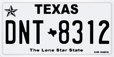 TX license plate DNT8312