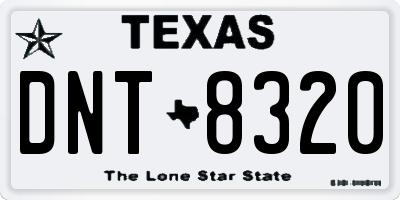 TX license plate DNT8320