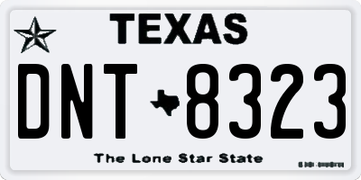TX license plate DNT8323