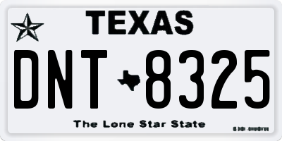 TX license plate DNT8325