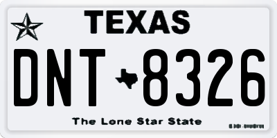 TX license plate DNT8326