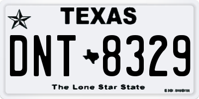 TX license plate DNT8329