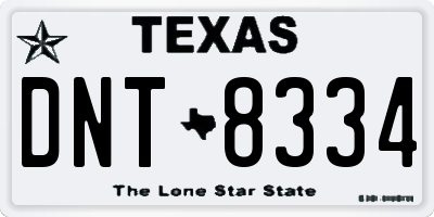 TX license plate DNT8334