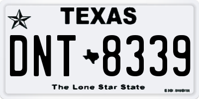 TX license plate DNT8339