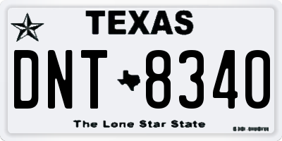 TX license plate DNT8340