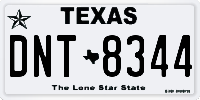 TX license plate DNT8344