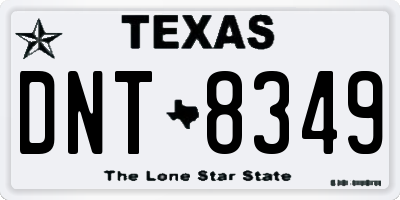 TX license plate DNT8349