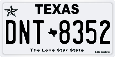 TX license plate DNT8352